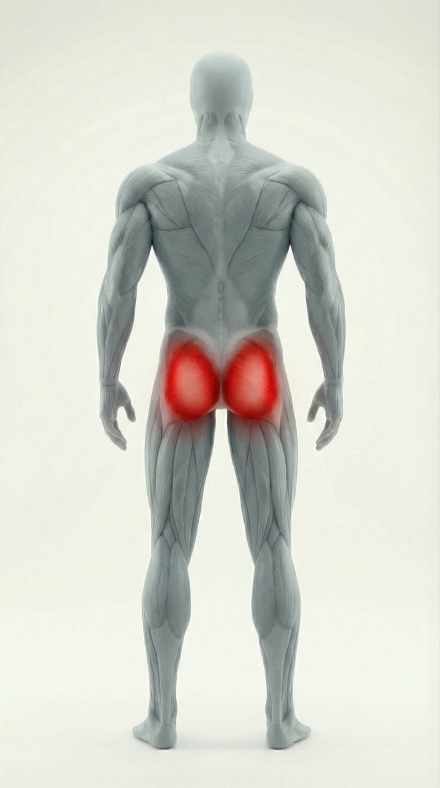 Glutes highlighted