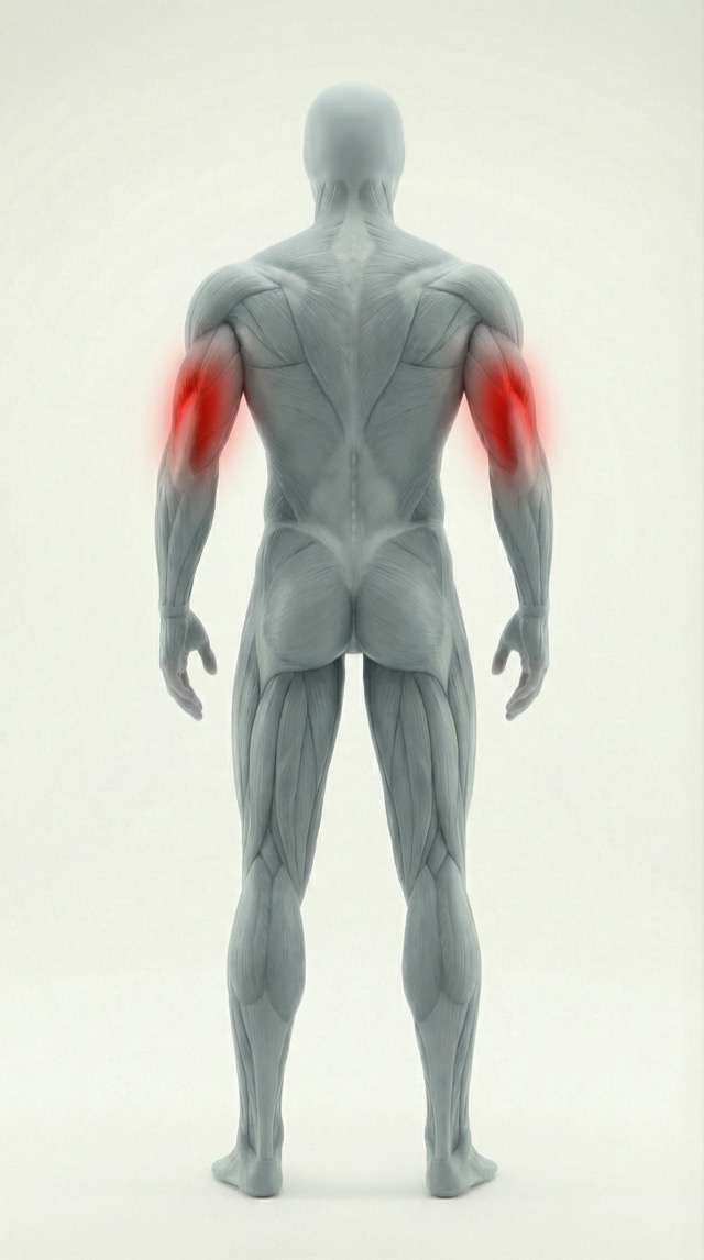 Triceps highlighted